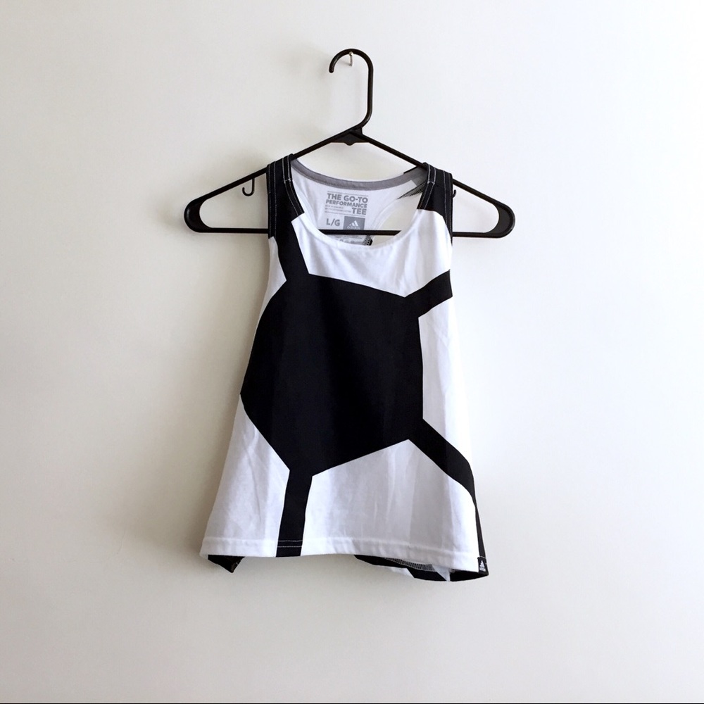 Adidas Climalite Soccer Ball Racerback Crop Top